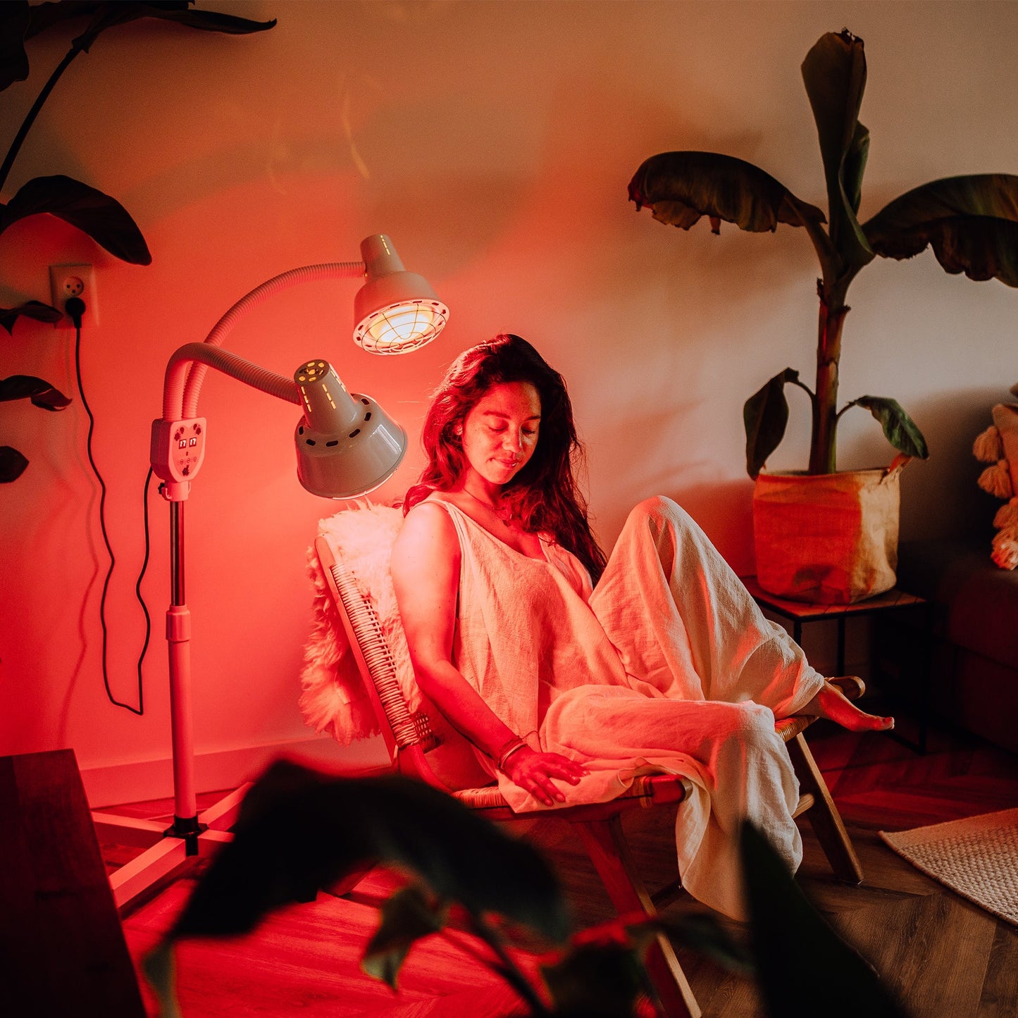 GlowClinic™ DualRelief Infrarood Warmtelamp (Dubbele Kop)