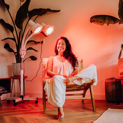 GlowClinic™ DualRelief Infrarood Warmtelamp (Dubbele Kop)